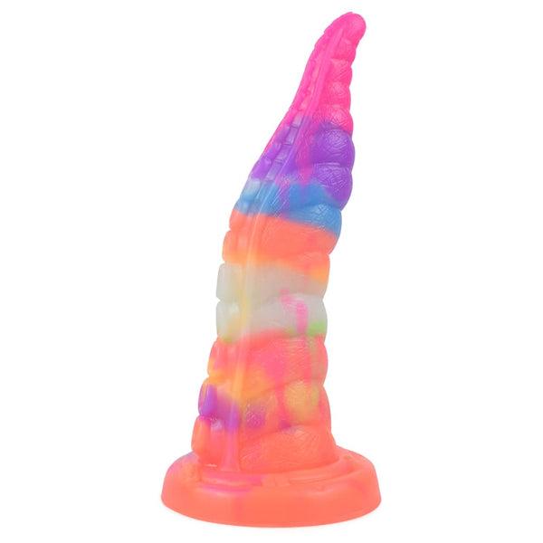 D051- 18.5cm/7.28'' Tentacle Rainbow Luminous Dildo