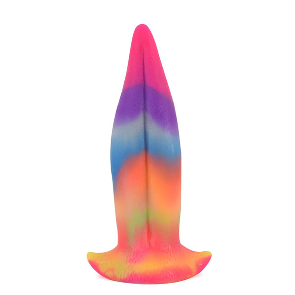 D053- 8.46''/21.5cm Leaf Rainbow Dildo