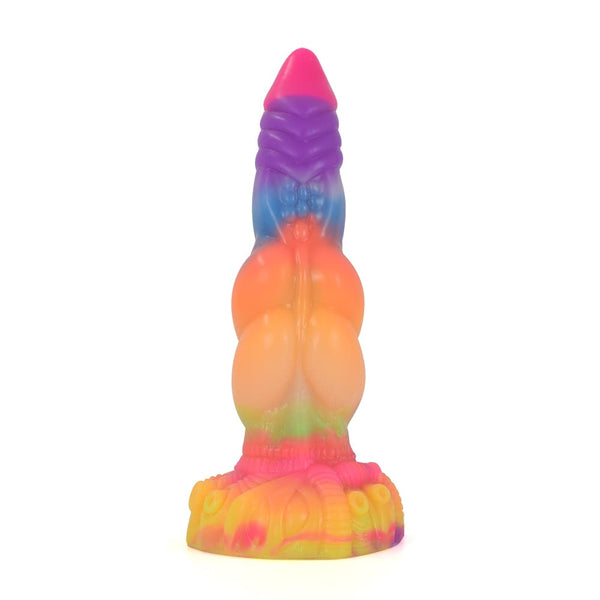 D054- 9.05''/23cm Rainbow Dog Dildo